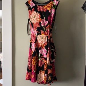 Floral tahari fit and flare dress